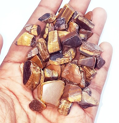 #ad 275.50 Ct Lot Natural Tiger Eye Polished Chips Loose Gemstone With Free Gift $12.14