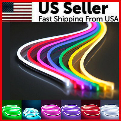 #ad 1M 2M 3M 5M 12V Flexible Sign Neon Lights Silicone Tube LED Strip Waterproof USA $10.39