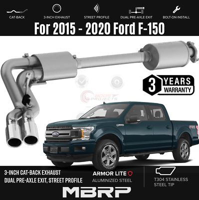 #ad MBRP 3#x27;#x27; Cat Back Dual Pre Axle AL Exhaust w SS Tip For 2015 2020 Ford F 150 $514.99