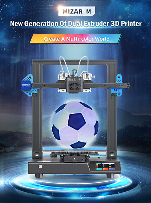 #ad Upgraded Replaceable Dual Print Head 3D Printer Mizar M Mix Color Printer FDM $425.00