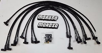 #ad Moroso Ultra 40 Spark Plug Wires Big Block Chevy HEI 396 454 Under Header BLACK $90.99