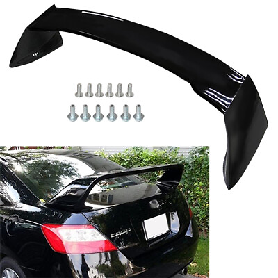 #ad Fits 06 11 Honda Civic 2DR Coupe Glossy Black Mugen Style RR Trunk Wing Spoiler $68.00