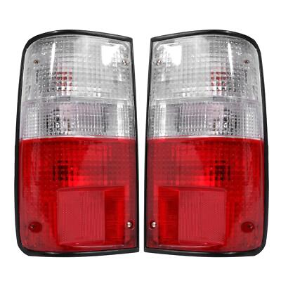 #ad PAIR LR TAIL LAMP LIGHT CLEAR RED FITS TOYOTA HILUX RN85 LN106 1989 1997 PICKUP $50.71