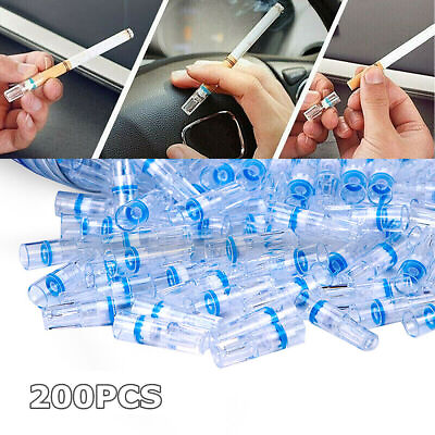 #ad 200Pcs Disposable Tobacco Cigarette Filter Smoking Holder Reduce Tar Healthy $17.99