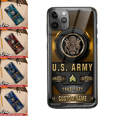 #ad Custom Name Veteran US Army Navy Air Force 3D iPhone case SamSung cover $19.99