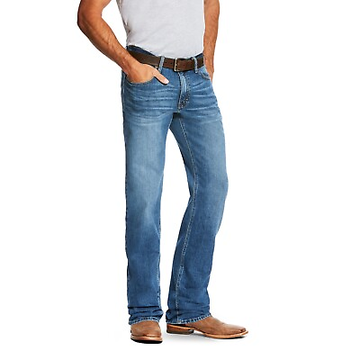 #ad Ariat® Men#x27;s M2 Brandon Relaxed Stretch Legacy Boot Cut Jeans 10022783 $59.95