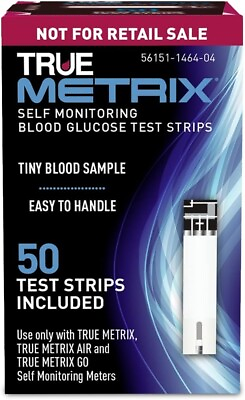 #ad True Metrix Blood Glucose Test Strips 50 CT 1 BOX EXP 07 2025. FREE SHIP $11.95