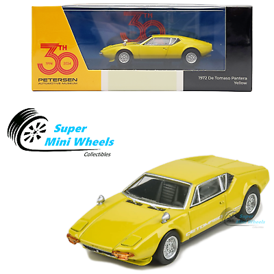 #ad PARA64 1:64 1972 De Tomaso Pantera Yellow Petersen Automotive Museum 30TH $16.99