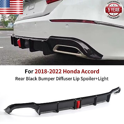 #ad For 2018 2022 Honda Accord Sedan 4 Door Rear Bumper Diffuser Lip Spoiler Light $126.90