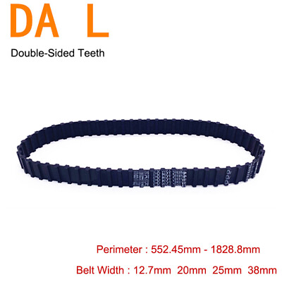#ad DA L Synchronous Timing Belt Width 12.7mm 20mm 25mm 38mm Rubber Close Loop Belts $13.75