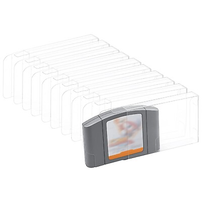 #ad 10 Clear Case Sleeve Protector for Nintendo N64 Games Cartridge Set of 10 $9.99