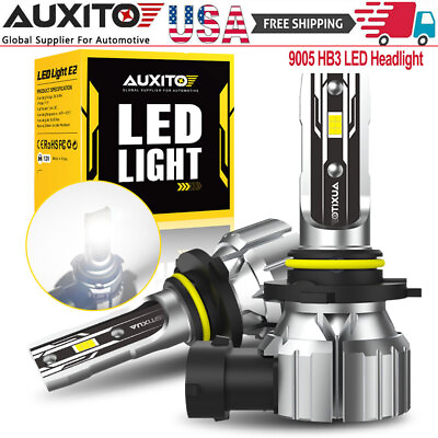 #ad AUXITO 9005 HB3 LED Bulb High Low Beam Headlights 60W 6500K White Super Bright $21.99