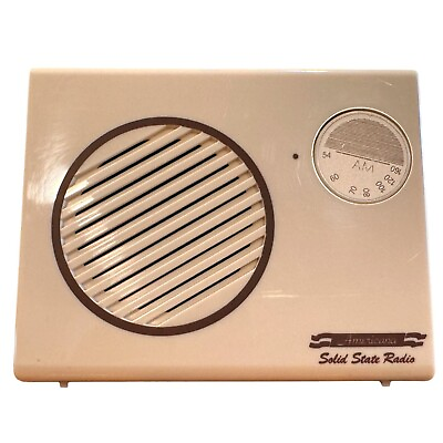 #ad Americana Vintage Solid State Radio Off White Cream Plastic AM Radio Model 620 $9.99