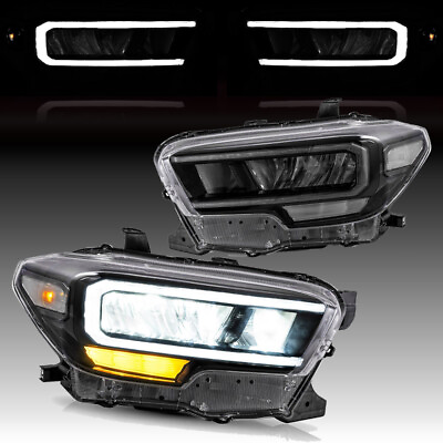#ad For 2016 2023 Toyota Tacoma FULL LED Reflector Headlights Turn Sigal Front Lamps $314.99
