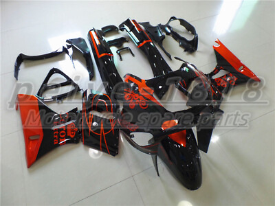 #ad Kawasaki ZZR400 93 07 ZZR600 98 03 Black Orange Kit Panel Set Fairing kit 1 $474.10