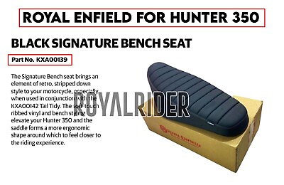 #ad Fits Royal Enfield SIGNATURE BENCH SEAT BLACK For HUNTER 350 $107.10