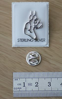 #ad Dog Badge Butterfly Clip Grip 925 Sterling Silver GBP 20.00