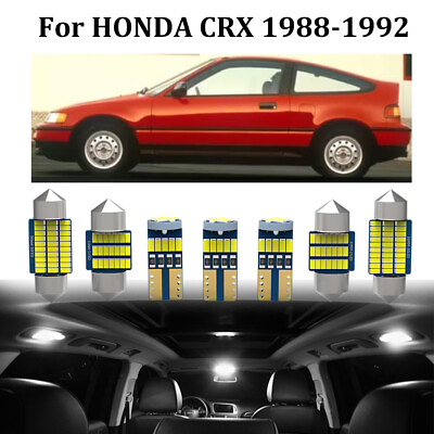 #ad 6pcs Interior Light Bulbs Trunk Map License Plate Kit For Honda CRX 1988 1992 $12.88
