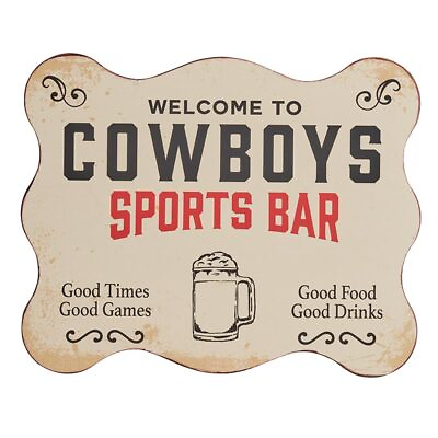 #ad Cowboy Bar Sign Fan Gifts Wall Decor Vintage Retro Signs 8quot; x 10quot; Pack of 2 $32.88