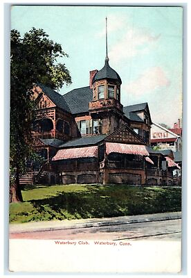 #ad c1920#x27;s Waterbury Club Building Tower Roadside Waterbury Connecticut CT Postcard $29.95