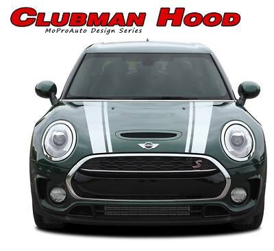 #ad CLUBMAN Dual Hood Stripes Vinyl Graphic Decal Kit for 2016 2017 2018 Mini Cooper $106.24