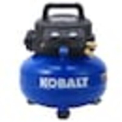#ad Kobalt 6 Gallons Portable 150 PSI Pancake Air Compressor $133.99