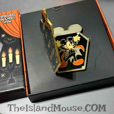 #ad Disney LE Loungefly Hinge Halloween Mickey Do Not Disturb Coffin Pin N9:148938 $24.95