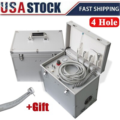 #ad *USA* Dental Portable Delivery Unit Air Compressor Syringe Suction System 4H $465.00