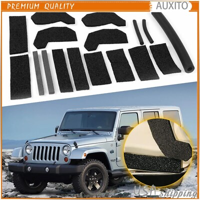 #ad Set Of 17 Top Hard Foam Blocker Fits Seal For 2007 2017 Jeep Wrangler 68026937AB $12.49