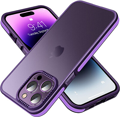 #ad For iPhone 15 14 13 Pro Max Case Frost Matte Shockproof Silicone Clear Cover $11.95