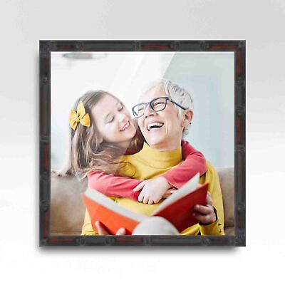#ad 22x22 Brown Bamboo Real Wood Picture Frame Width 0.75 inches Interior Frame De $72.95