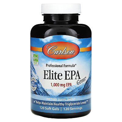 #ad #ad Carlson Labs Elite EPA Gems 1000 mg 120 Soft Gels Cholesterol Free Gluten Free $73.53