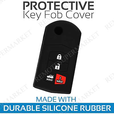 #ad Key Fob Cover For 2010 2011 2012 2013 Mazda 3 Remote Case Rubber Skin Jacket $6.95