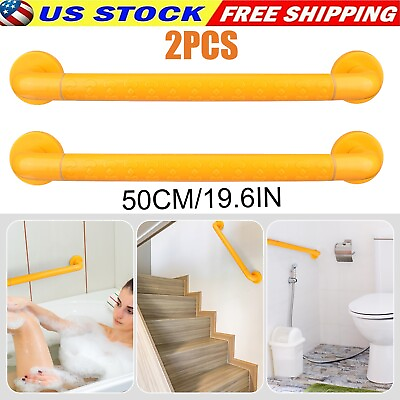 #ad 2x Bathroom Shower Grab Bar Handle Safety Hand Rail Stainless Steel Support Bar $25.99