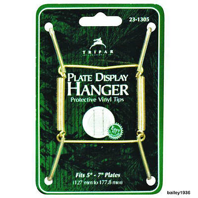 #ad BRASS 5quot; 7quot; Wire Plate Hangers DELUXE Display Easel Tripar 23 1305 $3.00