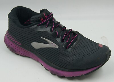 #ad Brooks Adrenaline GTS 20 Women Sneaker 7.5 Black Purple Running Shoe 1202961D062 $39.74