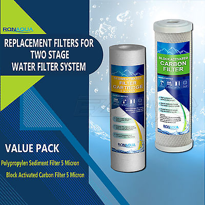 #ad Replacement Filters for Under Sink Two Stage Water Filtration System $19.99
