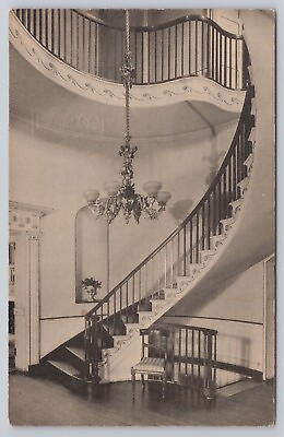 #ad Richmond Virginia Winding Staircase Wickham Valentine House Vintage Postcard $6.39
