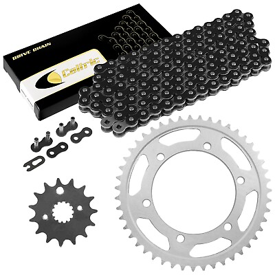 #ad Black Drive Chain And Sprocket Kit for Yamaha YZF600R 1995 2007 530 Chain Type $44.01