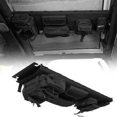 #ad Overhead Steel MOLLE Panel with 5 Storage Pouches fit 1997 2006 Jeep Wrangler TJ $78.12