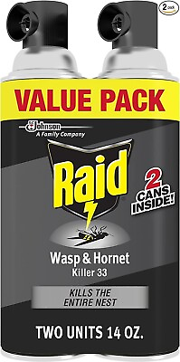 #ad Raid Wasp Killer Spray Bug Killer Nest For Insects 14 Oz 2 Count $12.88