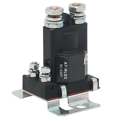 #ad NEW High Current Relay Dual Battery Isolator 80 AMP for Multi Battery Systems $17.99