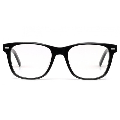 #ad Square Acetate Glasses Frames for Men Women Shiny Black Thick Plastic Eyeglasses $59.95