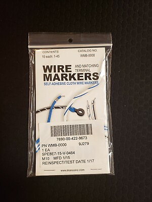 #ad 1 qty WIRE MARKER BOOK  1 45 1 book with 10 pages $7.69