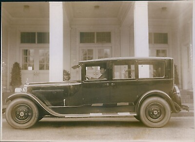 #ad Vintage Chauffeur Driven Limousine Parked In Front Of Residence Autos 7X9 Photo $24.99