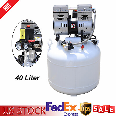 #ad 115PSI 40L Dental Medical Air Compressor Silent Air Compressor Oilless $319.20
