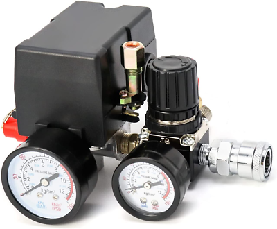 #ad #ad QWORK Air Compressor Pressure Switch Control Valve 90 120PSI Pressure Regulat... $32.12