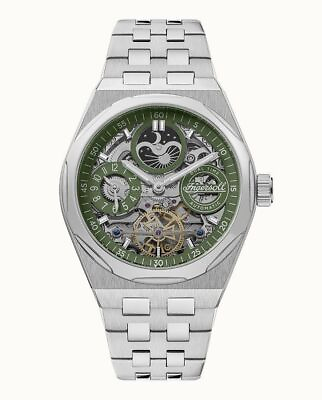 #ad Ingersoll The Broadway Green Skeleton Dial Automatic Dress Men#x27;s Watch I12905 $236.56