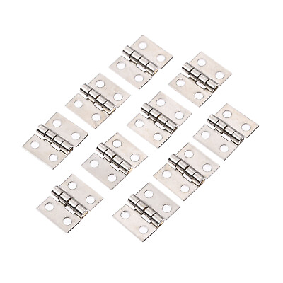 #ad 50pcs Small Silver Color Hinges Jewelry Box Dollhouse Cabinet Door Hinges 8*10mm $6.20