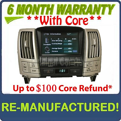 #ad Remanufactured 2005 Lexus RX330 OEM Navigation Information Touch Screen Display $595.00